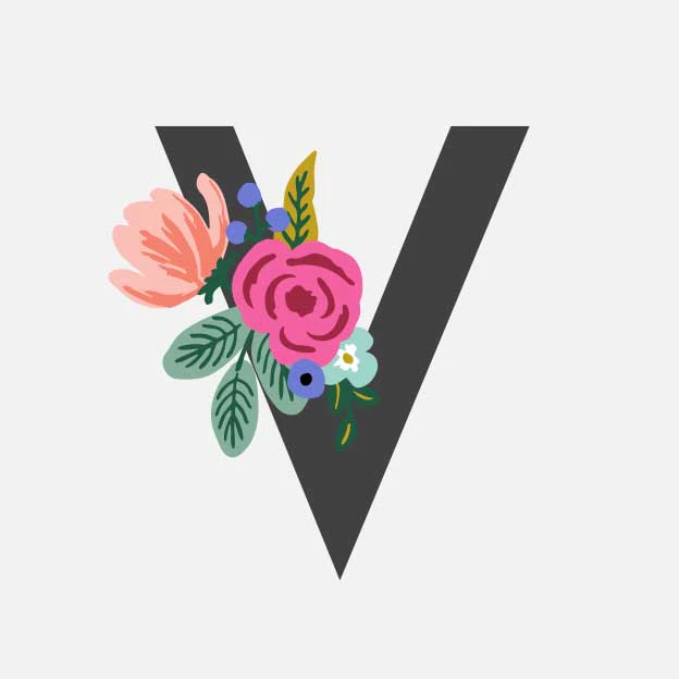 Monogram Personalized Stationery - V - Image 2