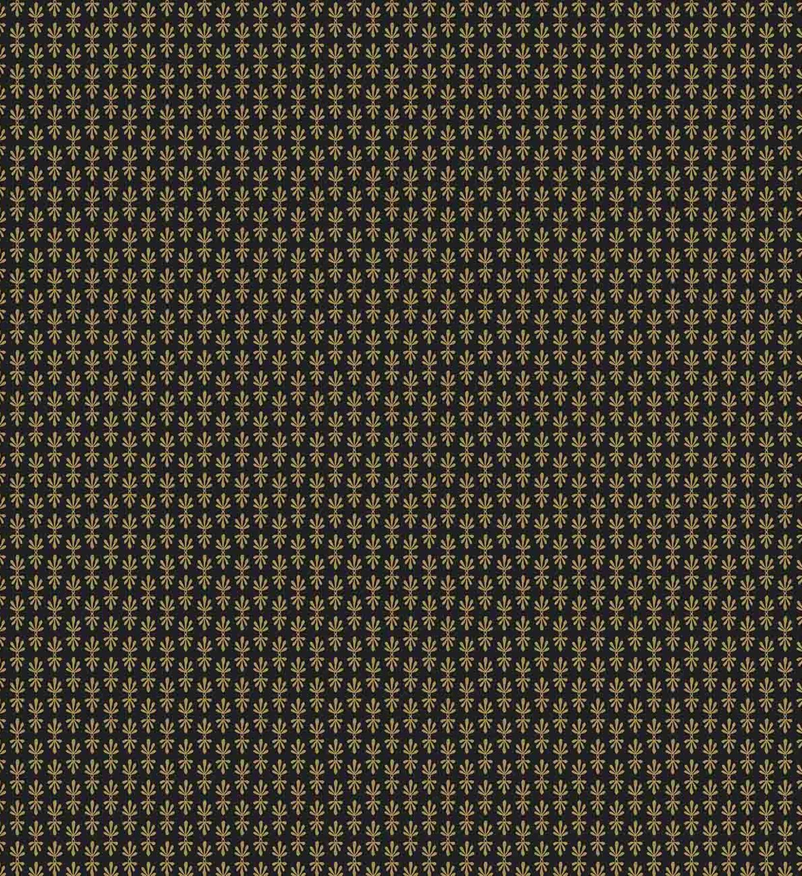 Petal Wallpaper - Black & Metallic Gold - Image 3