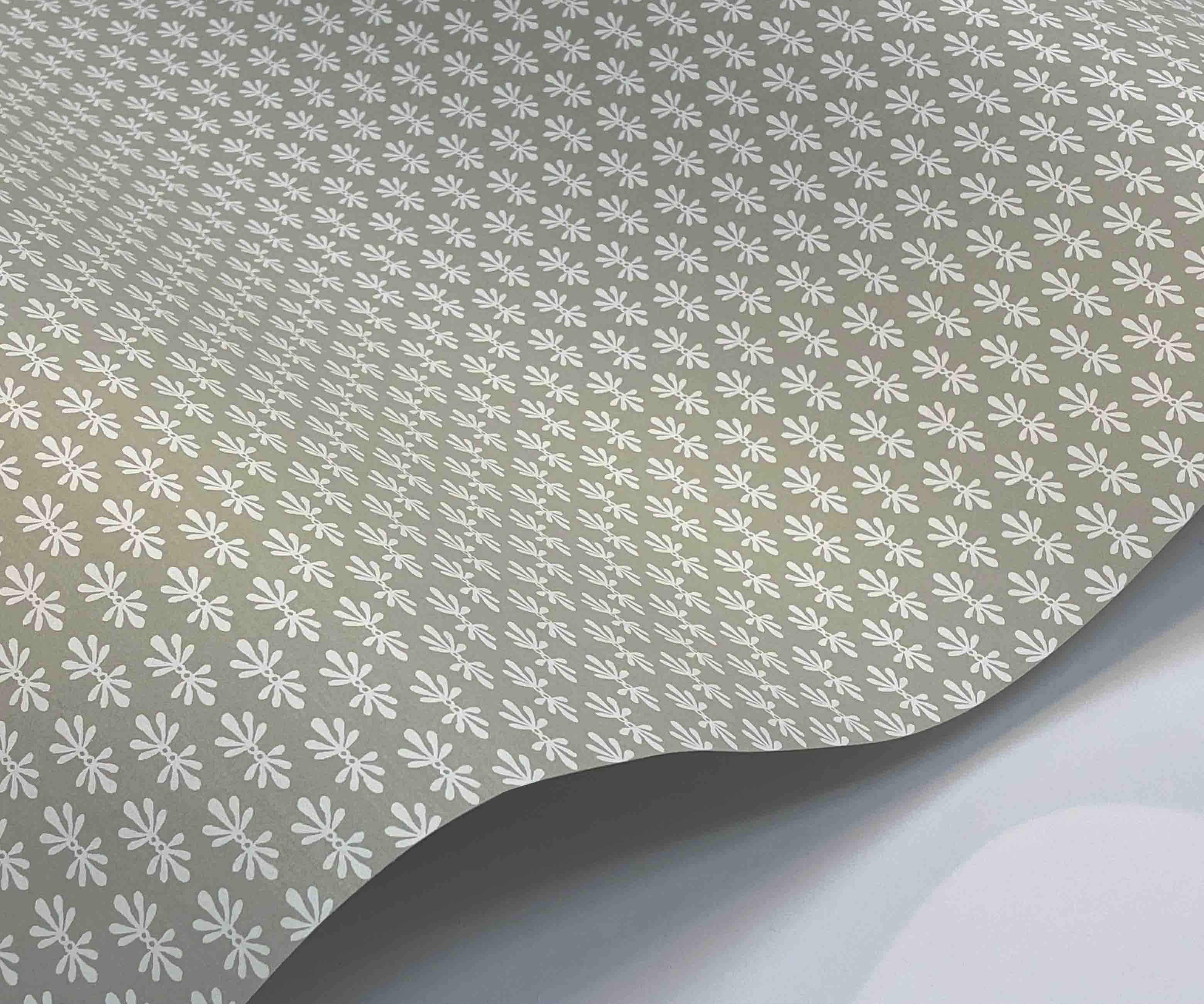 Petal Wallpaper Sample - Grey & White - Image 2
