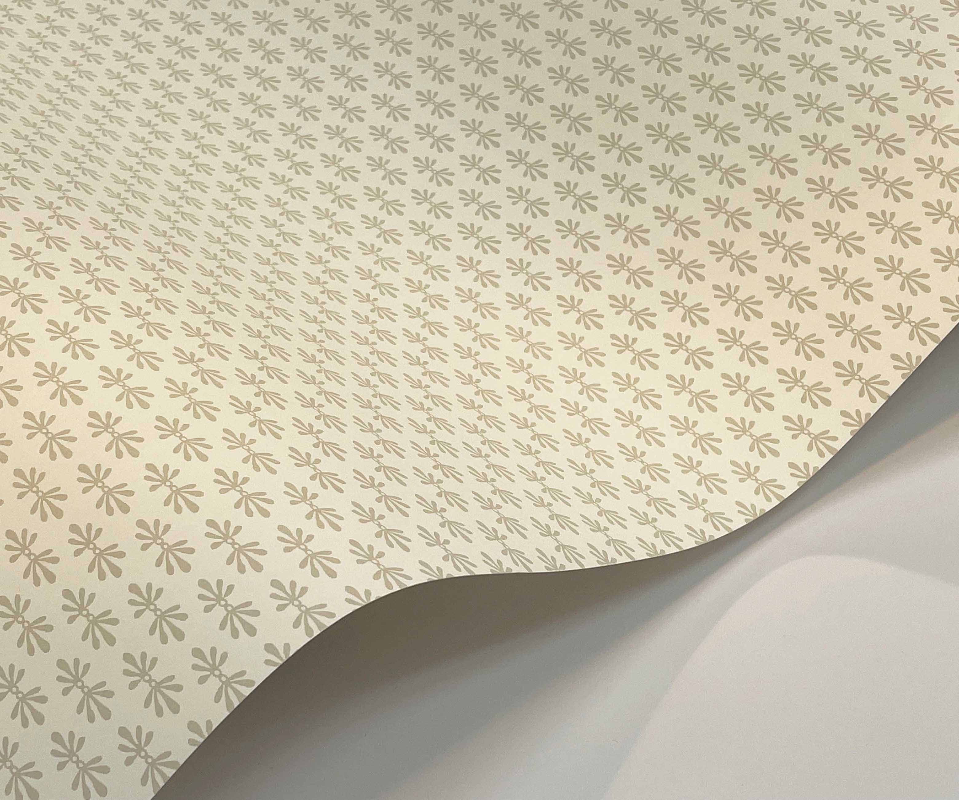 Petal Wallpaper Sample - White & Linen - Image 2