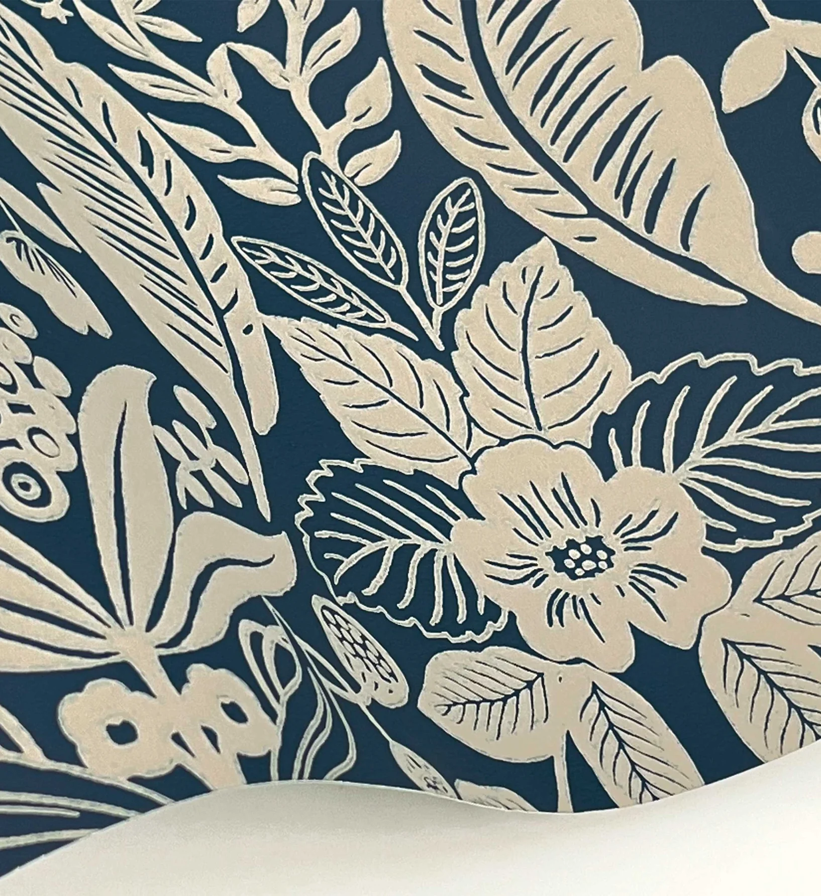 Pineapple Damask Wallpaper - Navy - Image 4