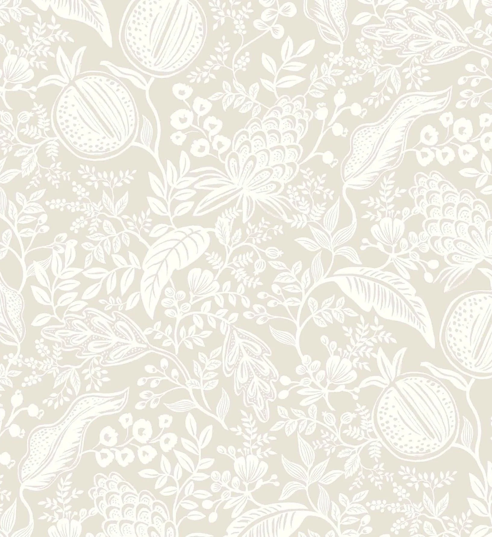 Pomegranate Wallpaper - Beige & White - Image 3