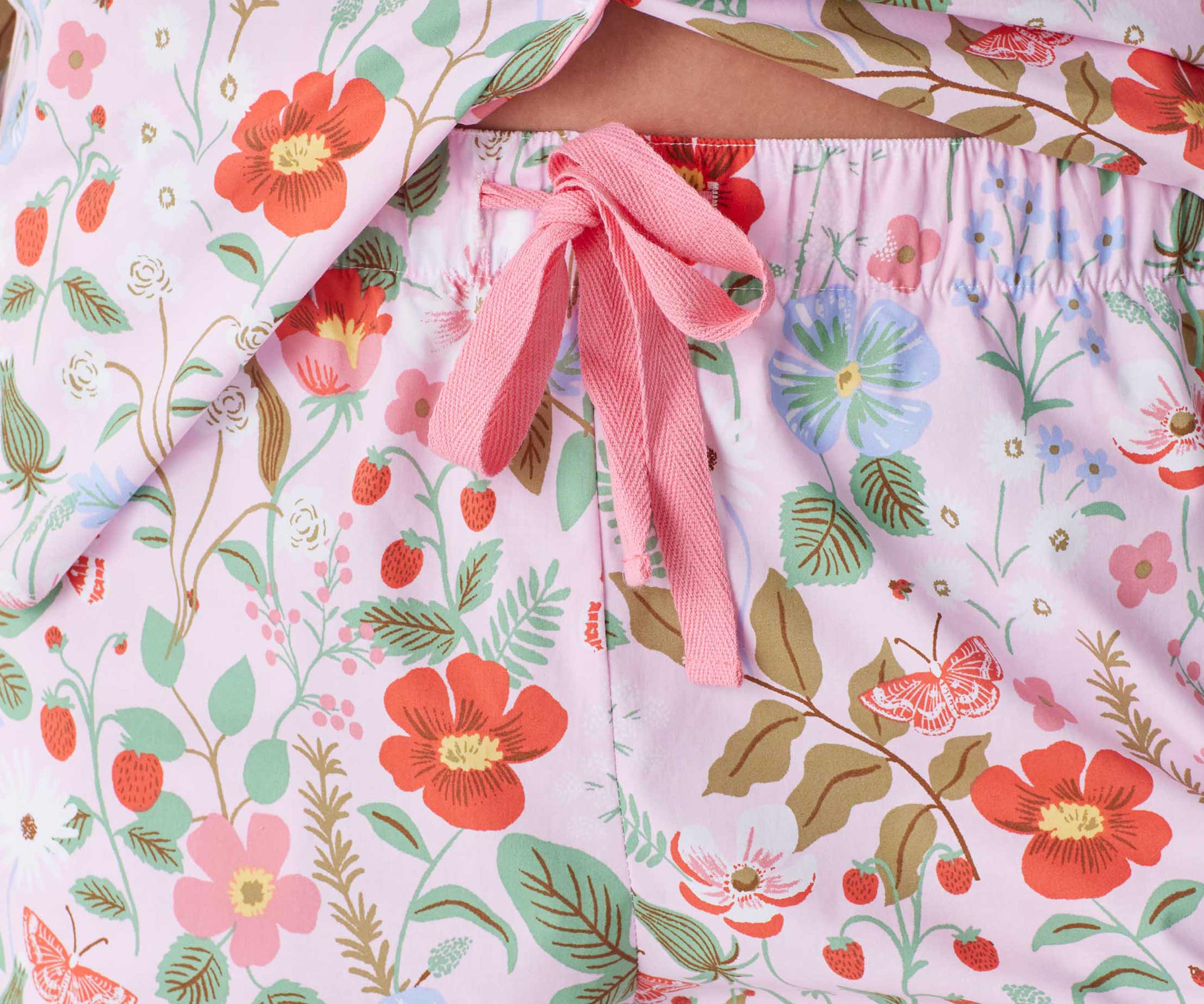 Poplin Button Front Long Set - Strawberry Fields - Image 5