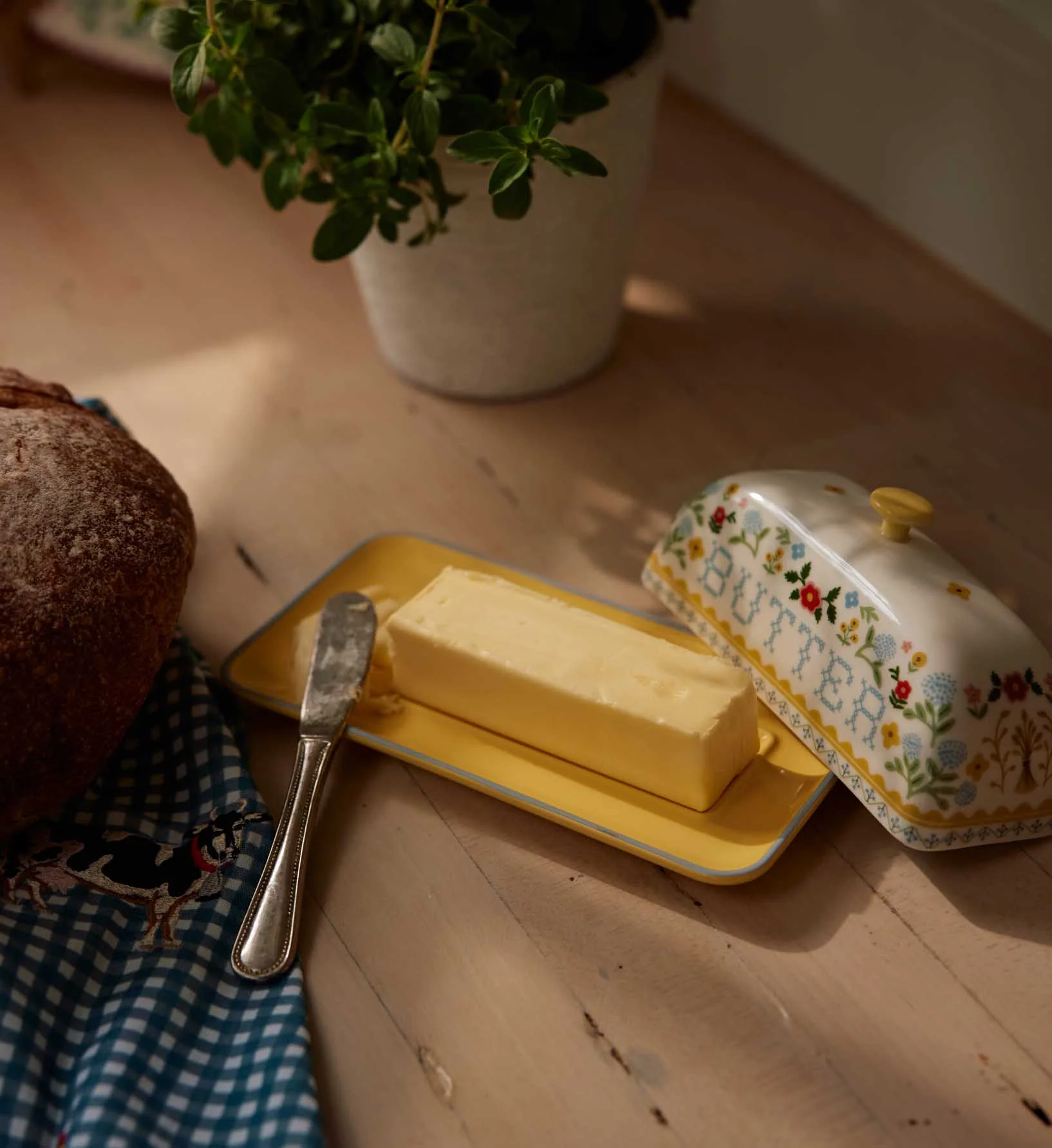 Porcelain Butter Dish - Home Sweet Home - Image 2