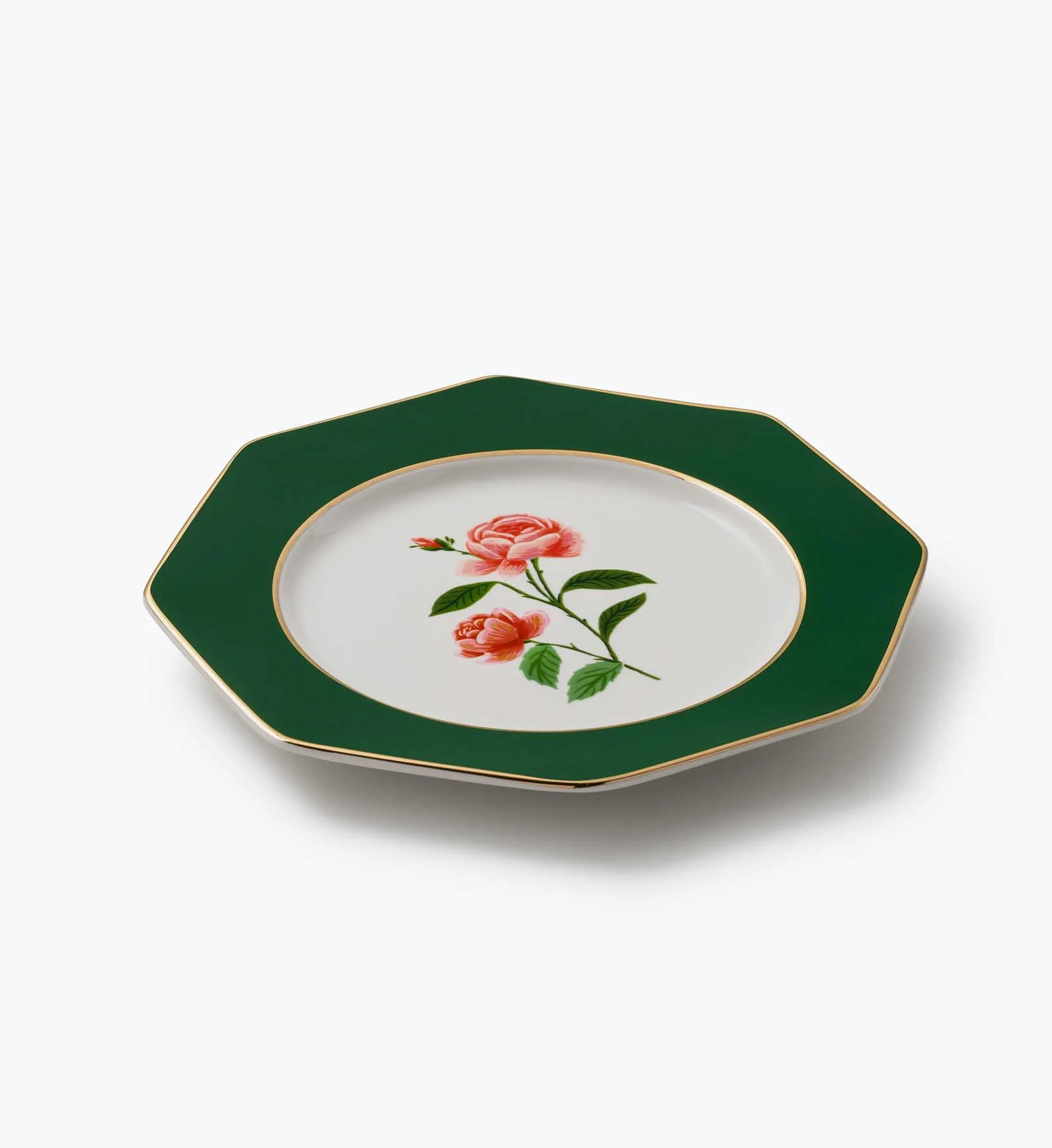 Porcelain Dessert Plate Set - Roses - Image 16