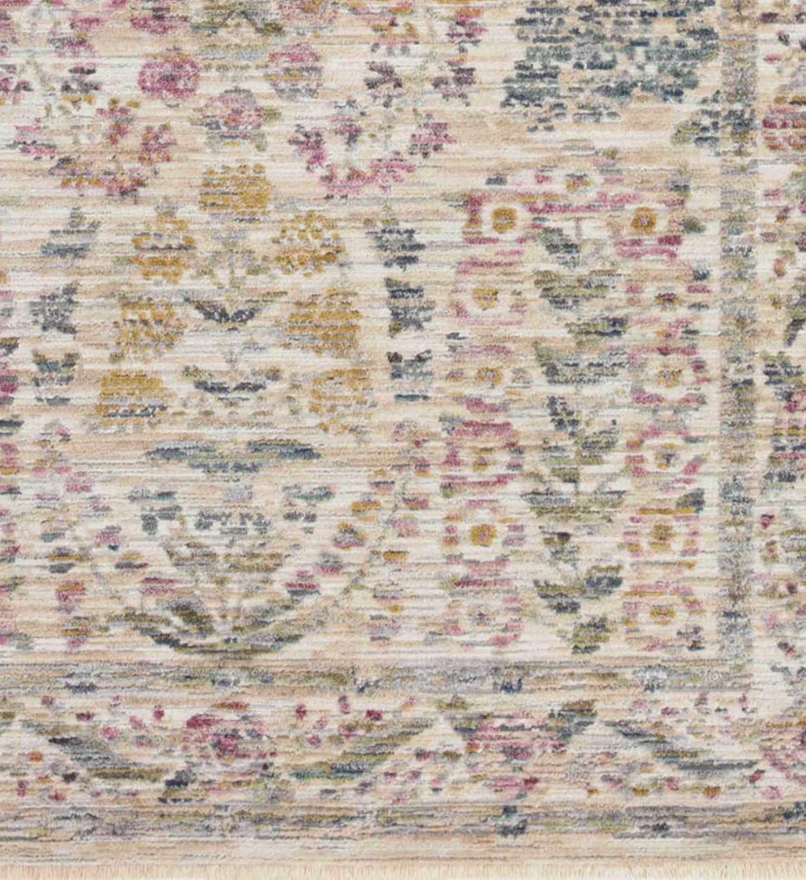 Provence Fleur Power-Loomed Rug - Ivory - Image 2