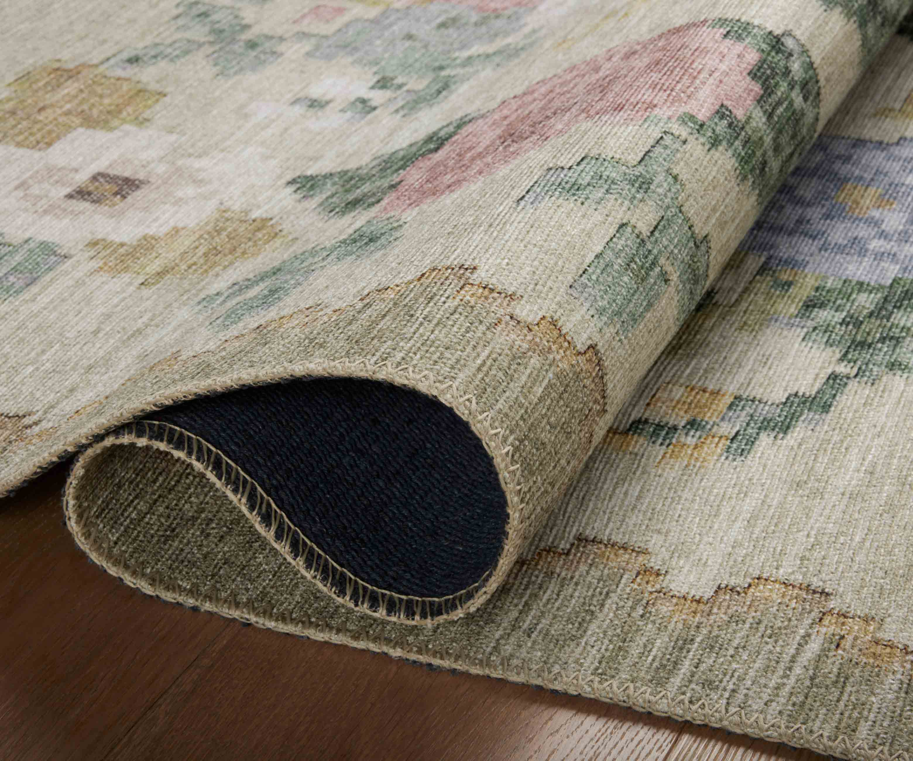 Rosa Antique Rose Power Loomed Rug - Cream - Image 3