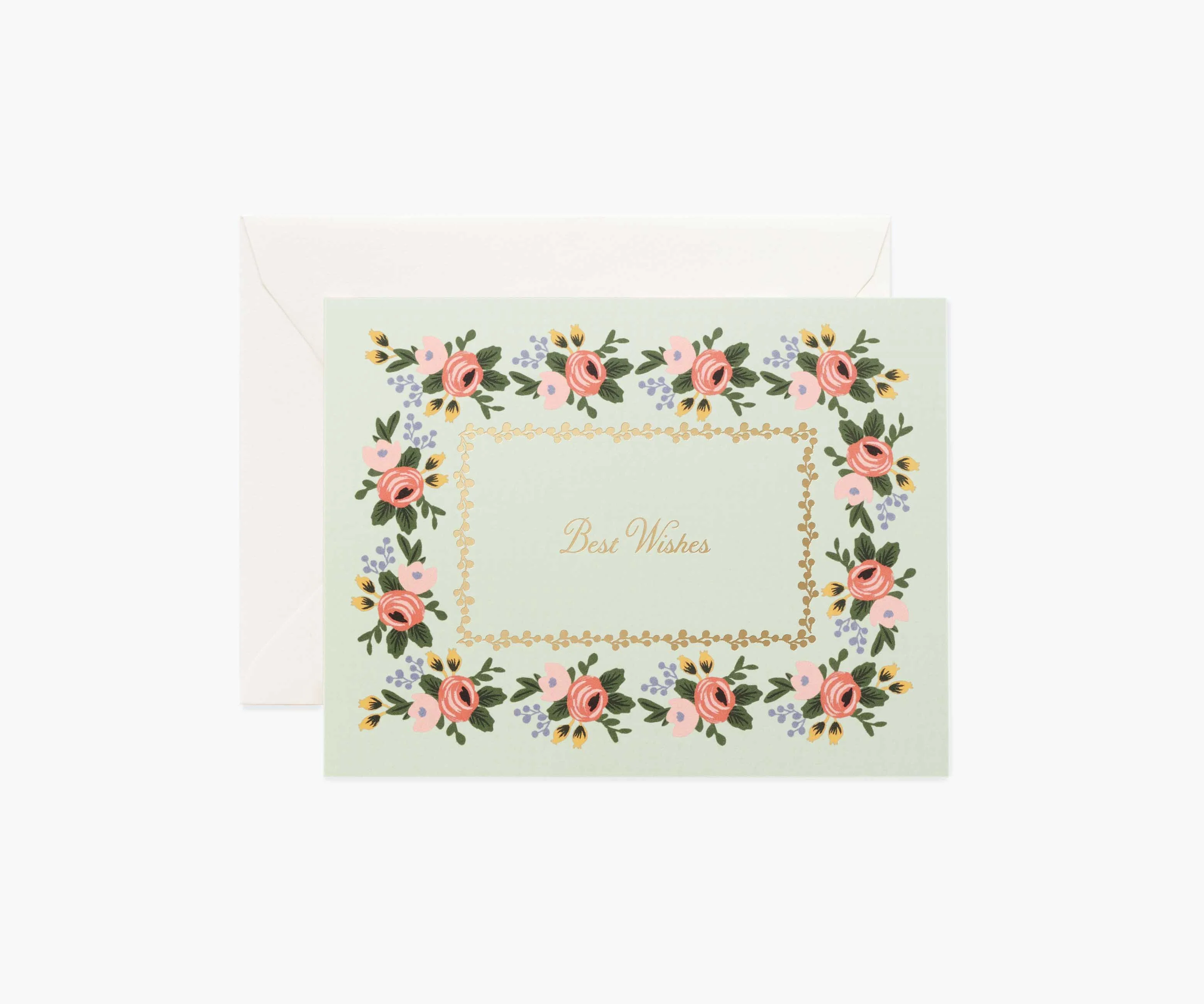 Rosa Best Wishes Wedding Card - Single Card