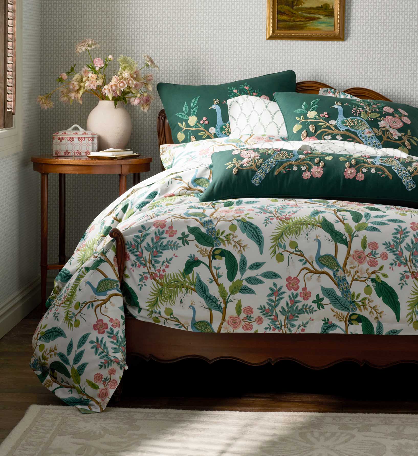 Sateen Comforter - Peacock White - Image 2