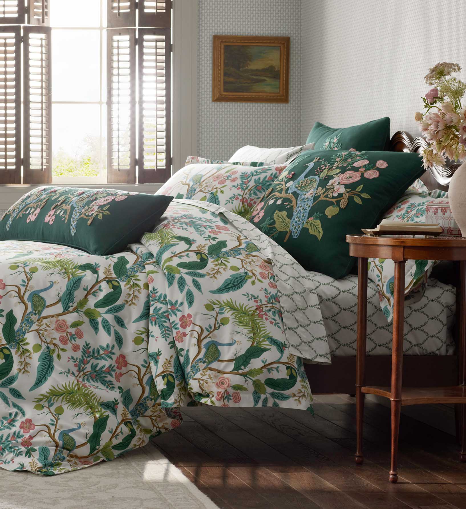 Sateen Comforter - Peacock White - Image 3