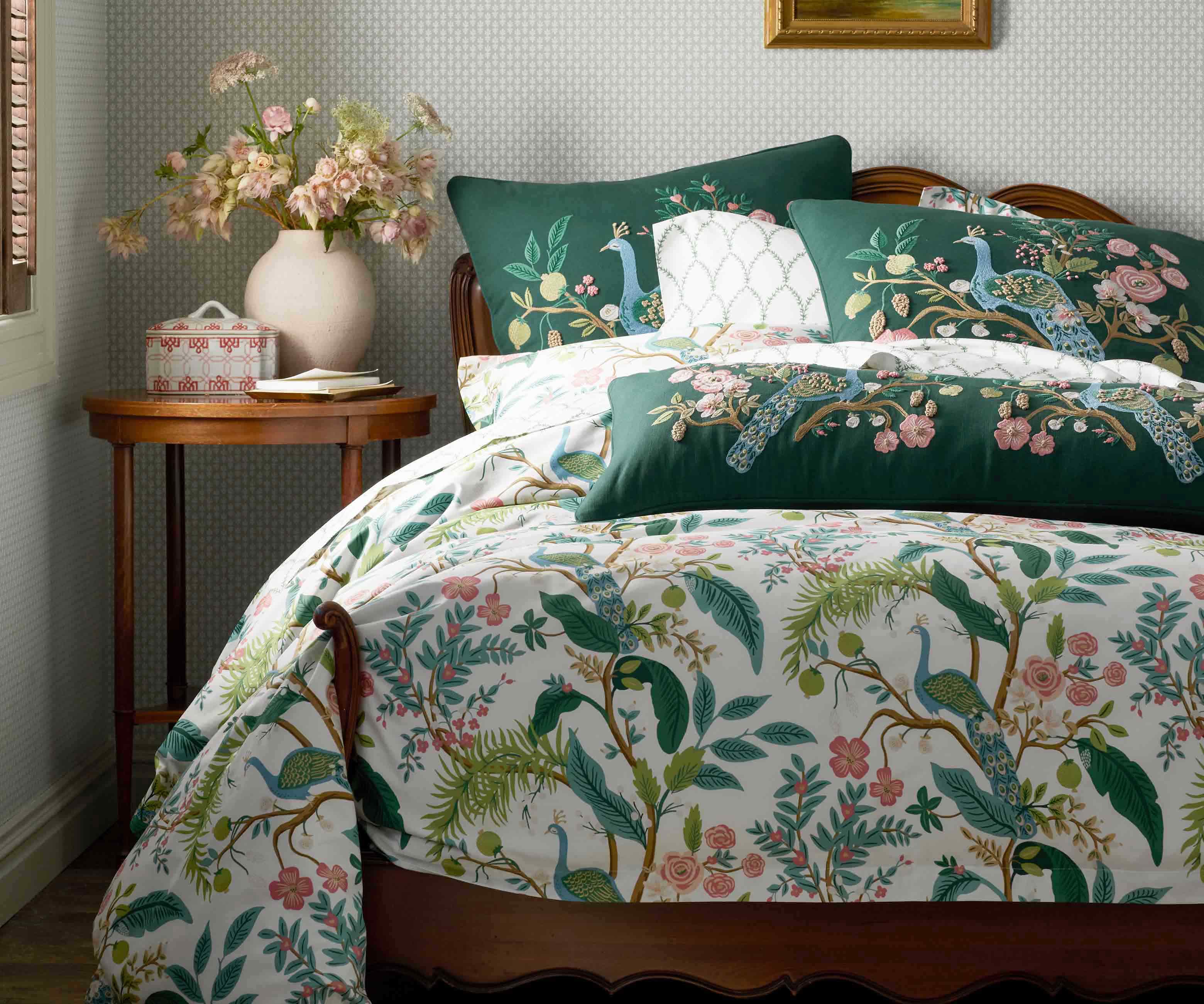 Sateen Sham - Peacock White - Image 3