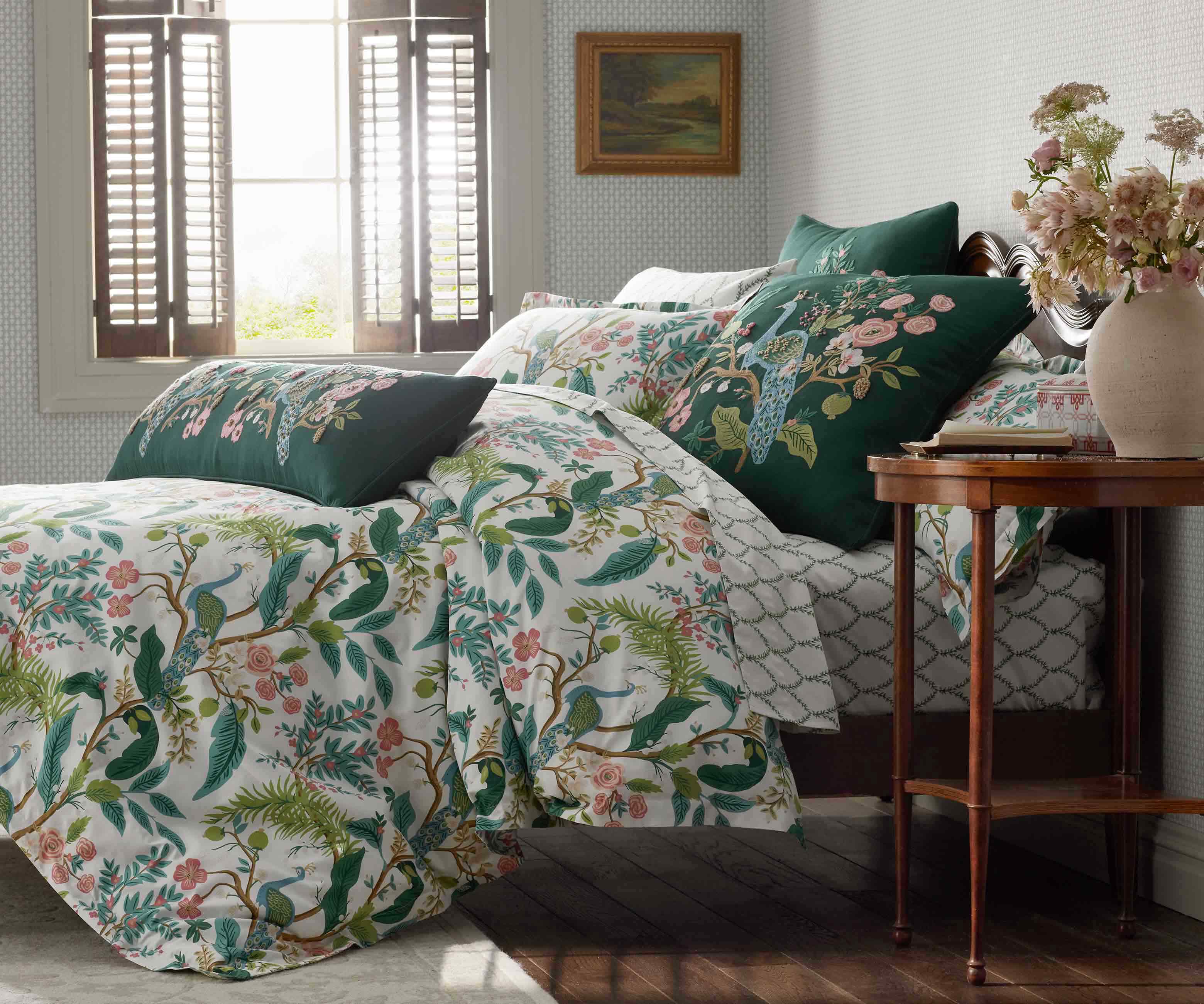 Sateen Sham - Peacock White - Image 4