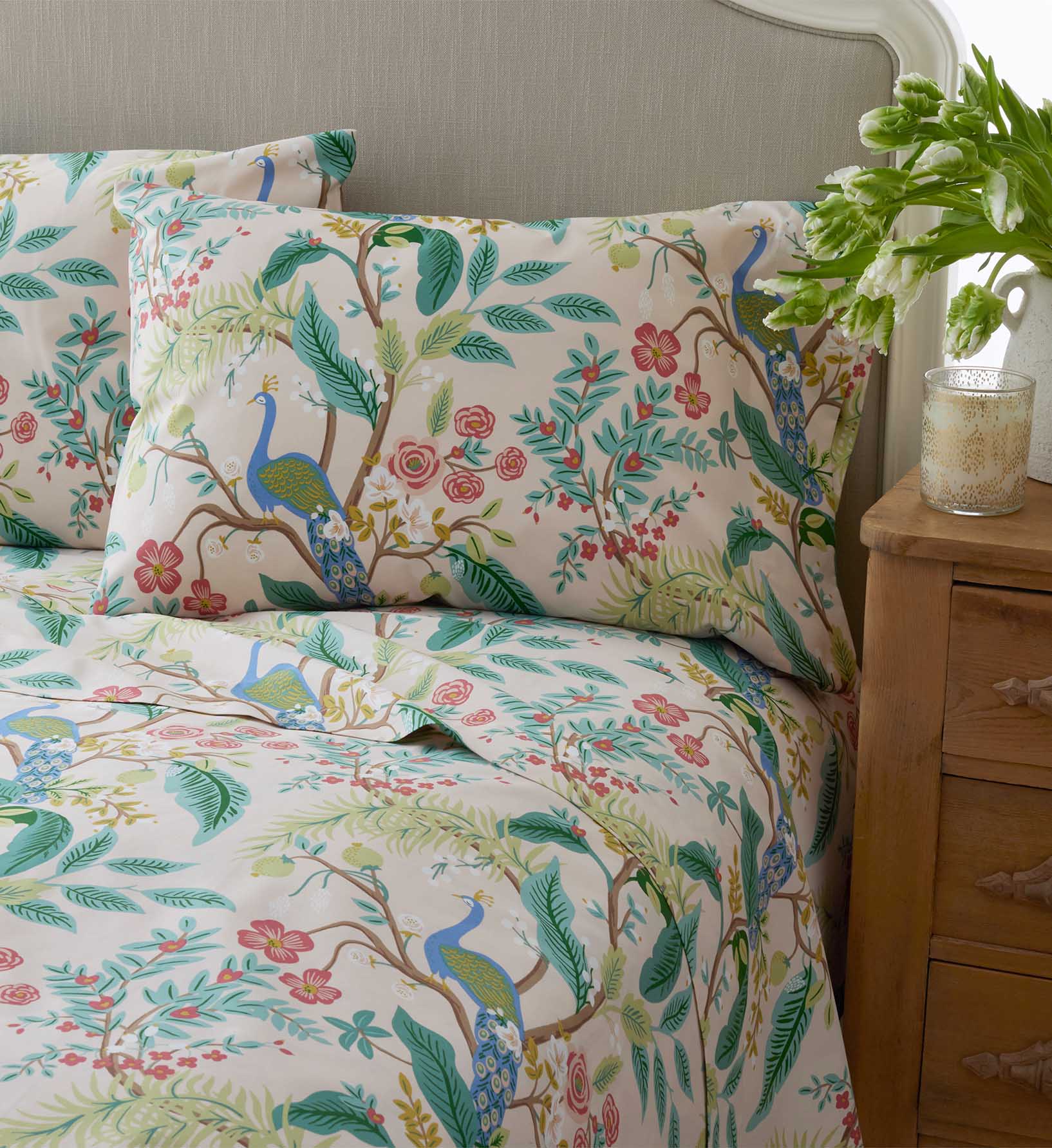 Sateen Sheet Set - Peacock Blush - Image 2