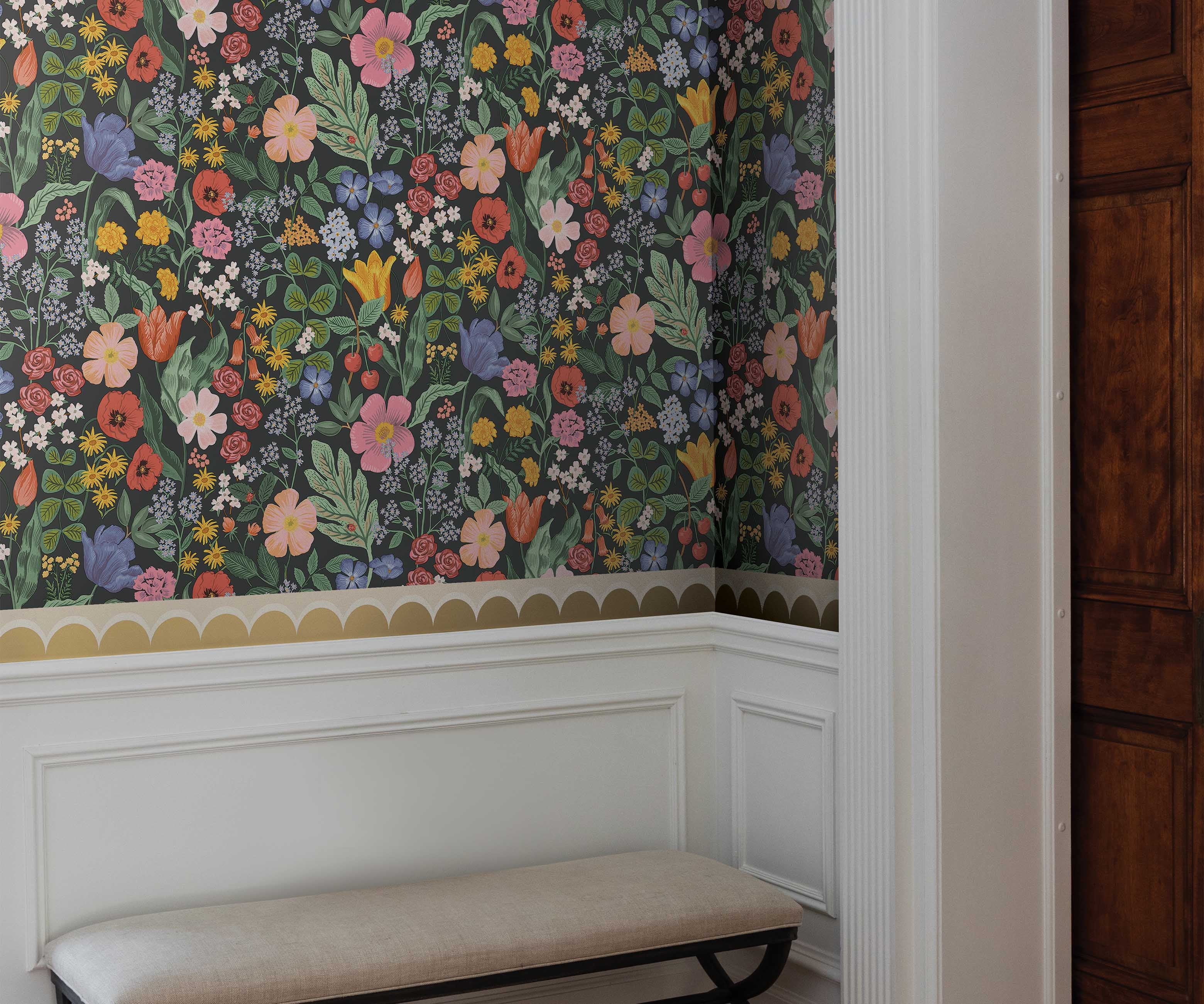 Scallop Trim Wallpaper - Linen - Image 4