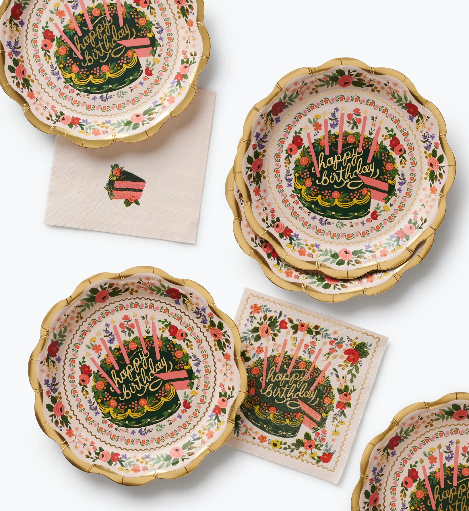 Small Paper Plates - Floral Cake - Image 3