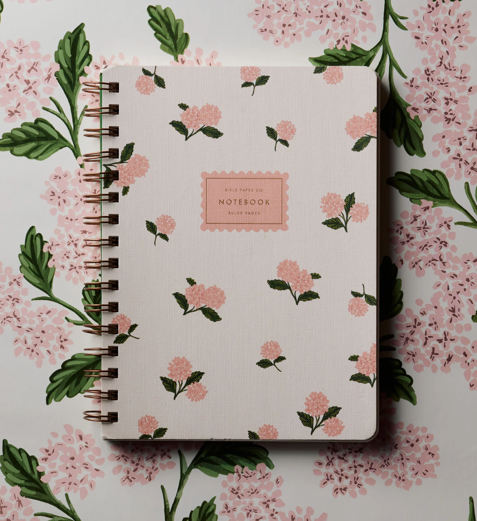 Spiral Notebook - Pink Hydrangea - Image 2
