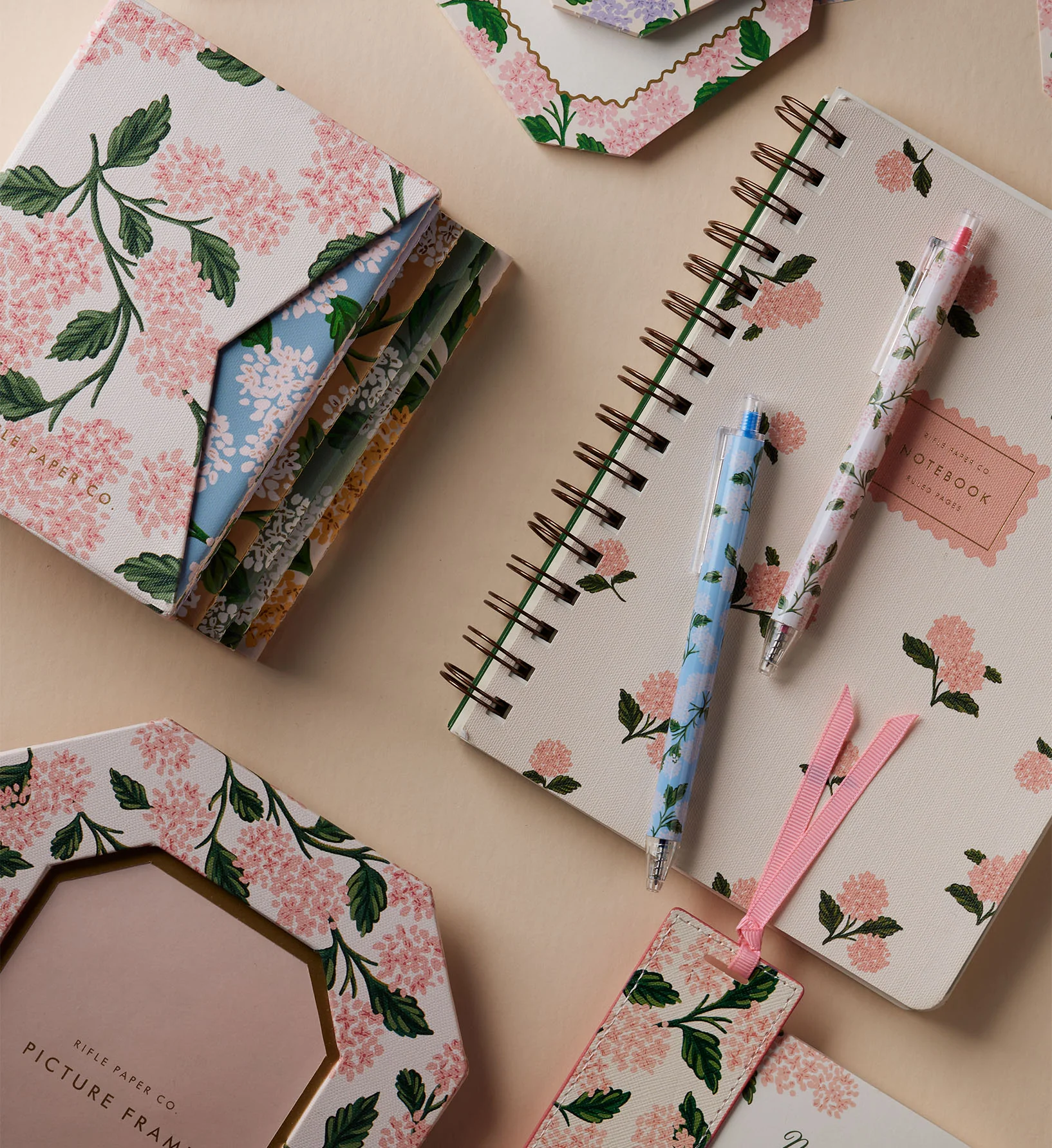 Spiral Notebook - Pink Hydrangea - Image 3