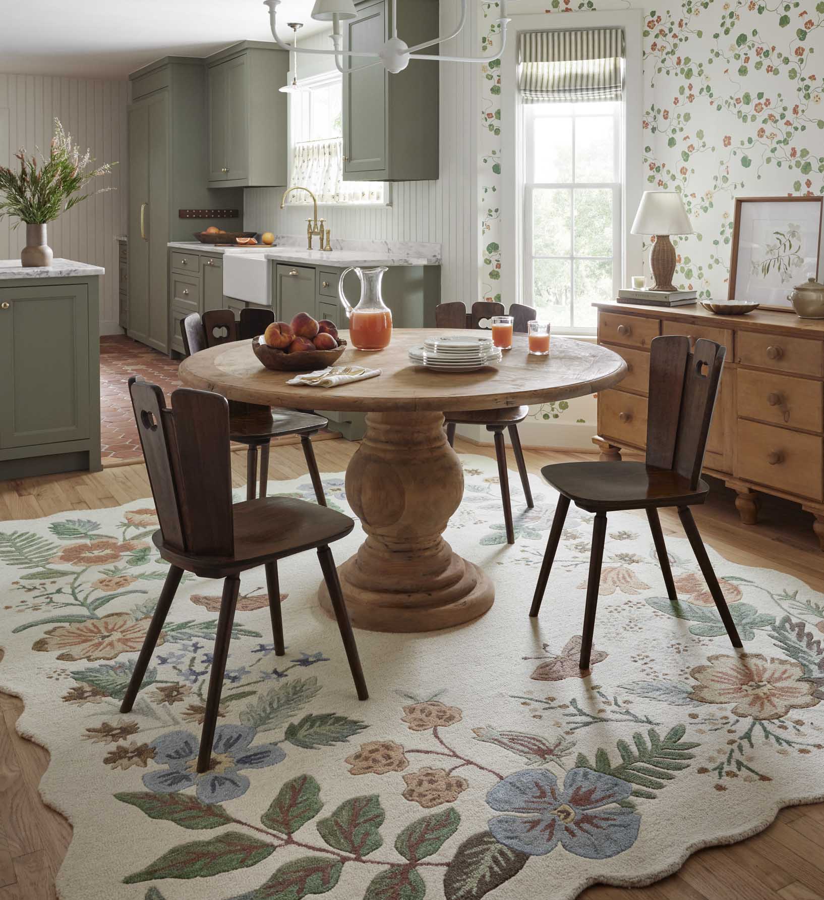 Strawberry Fields Wool-Hooked Rug - Cream - Image 2