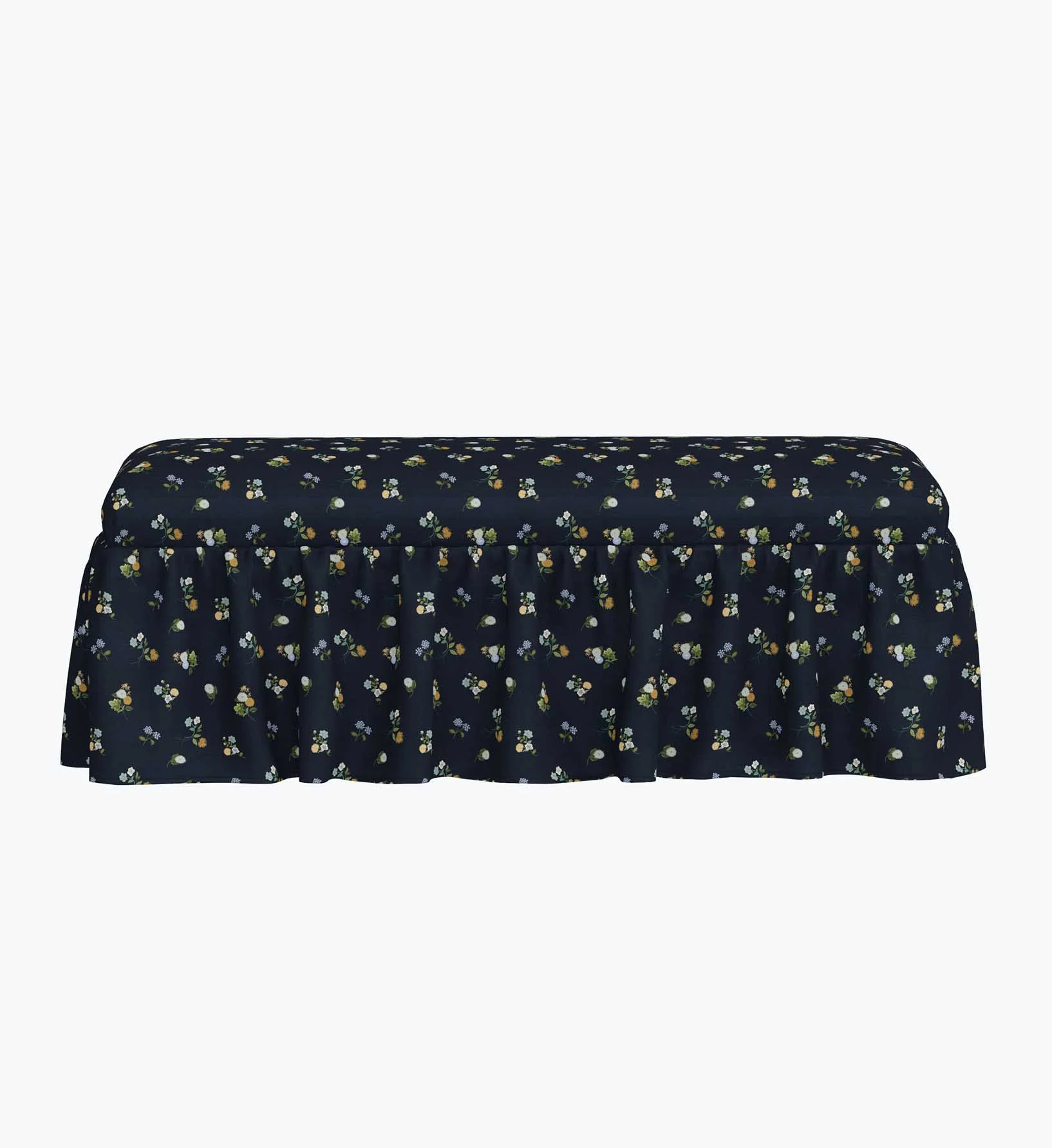 Surrey Dining Bench - Ditsy Dahlia Navy - Image 4