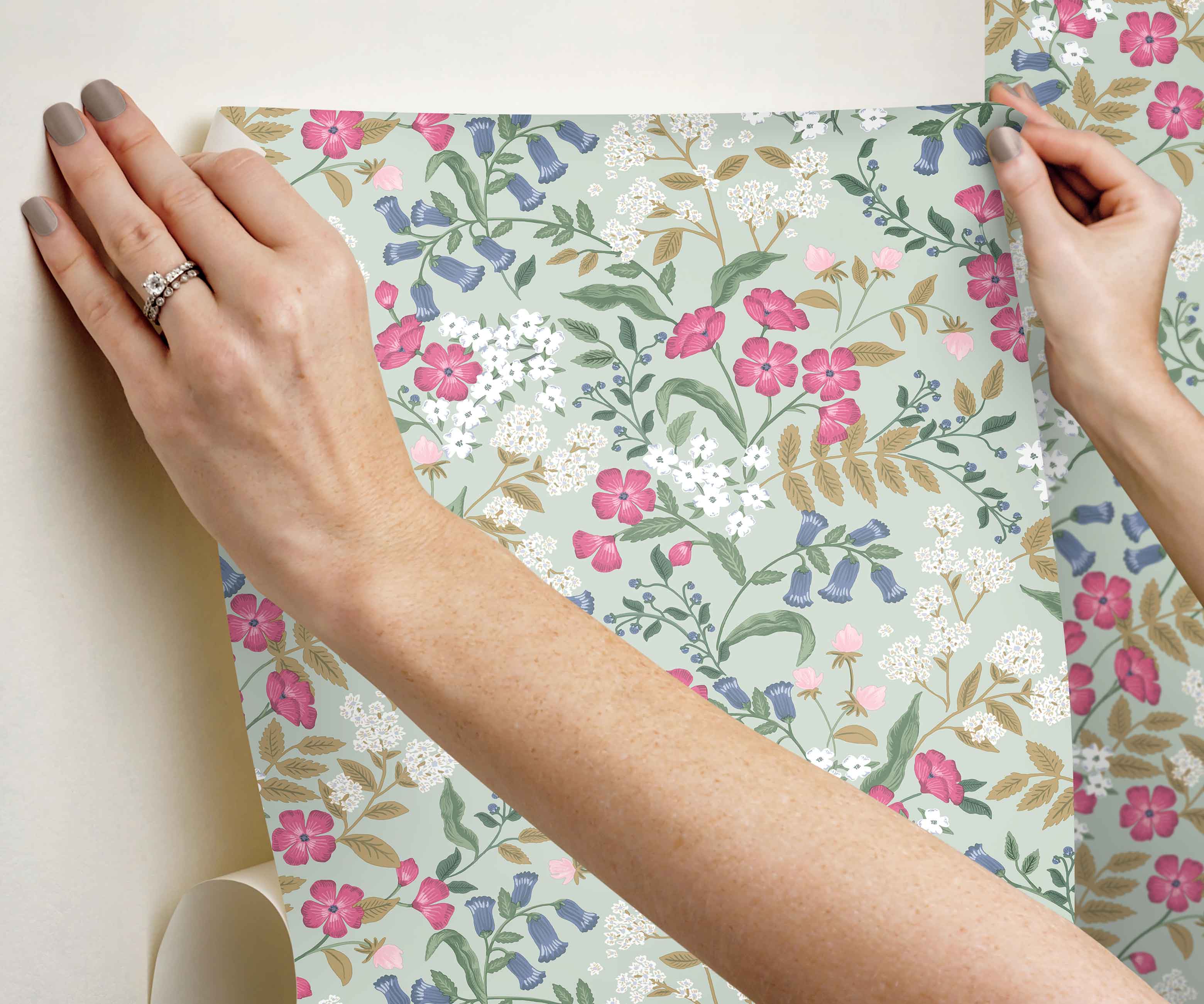 Sweetbrier Peel & Stick Wallpaper - Mint - Image 3