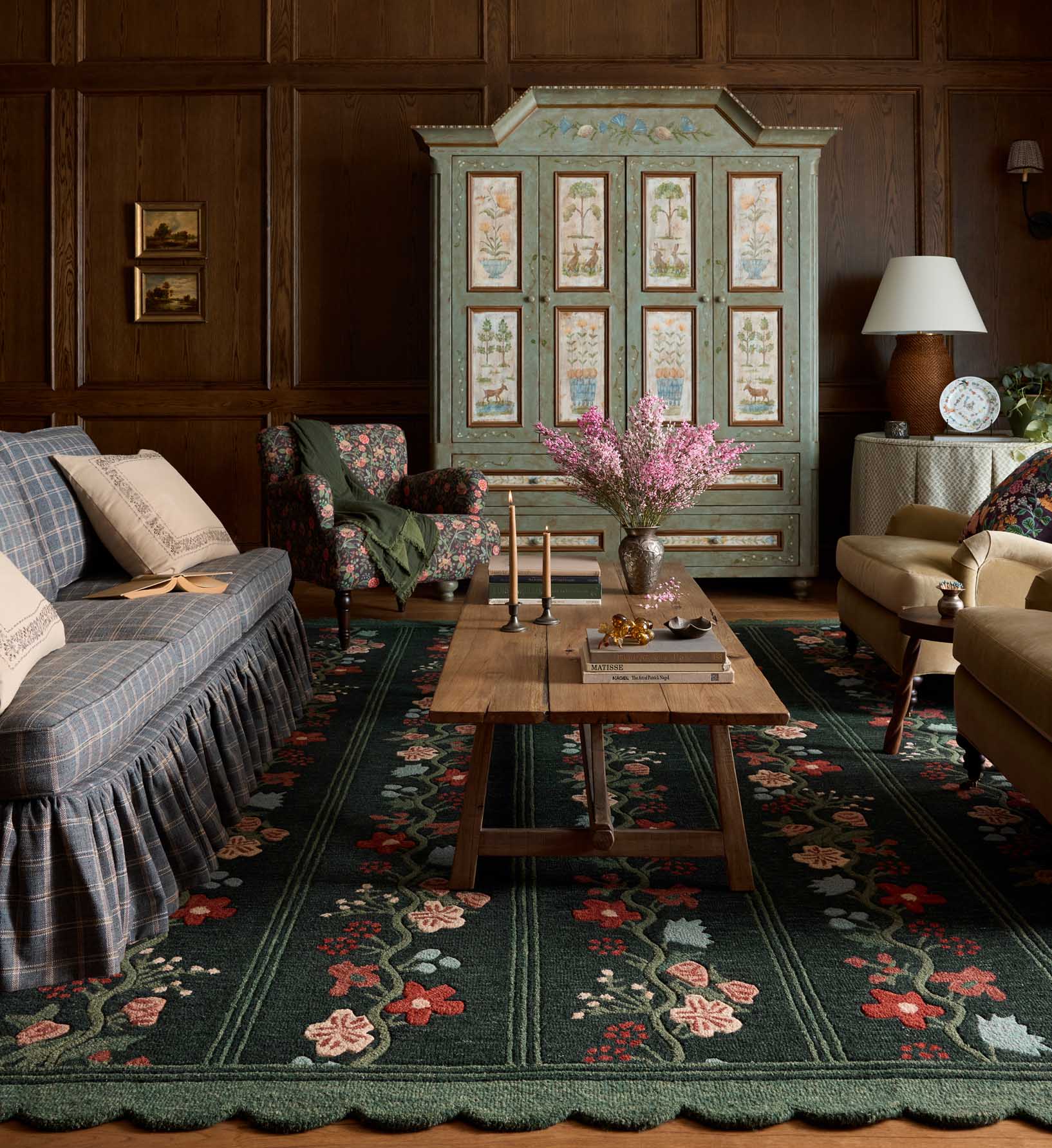 Thistle Wool Hooked Rug - Forest - Image 2