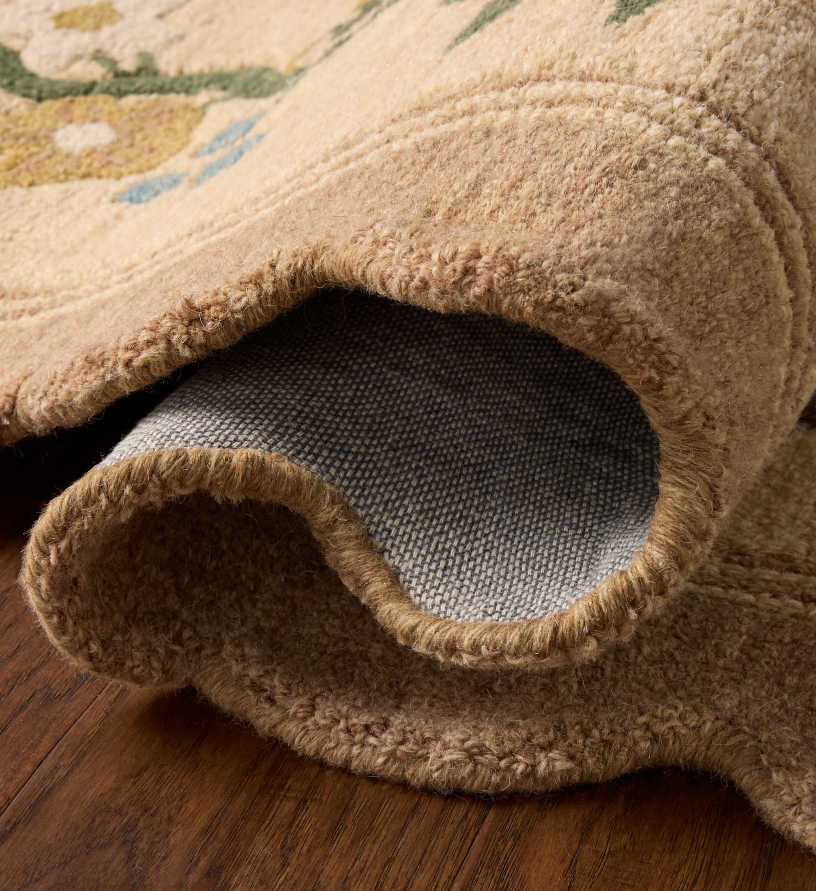 Thistle Wool Hooked Rug - Neutral - Image 3
