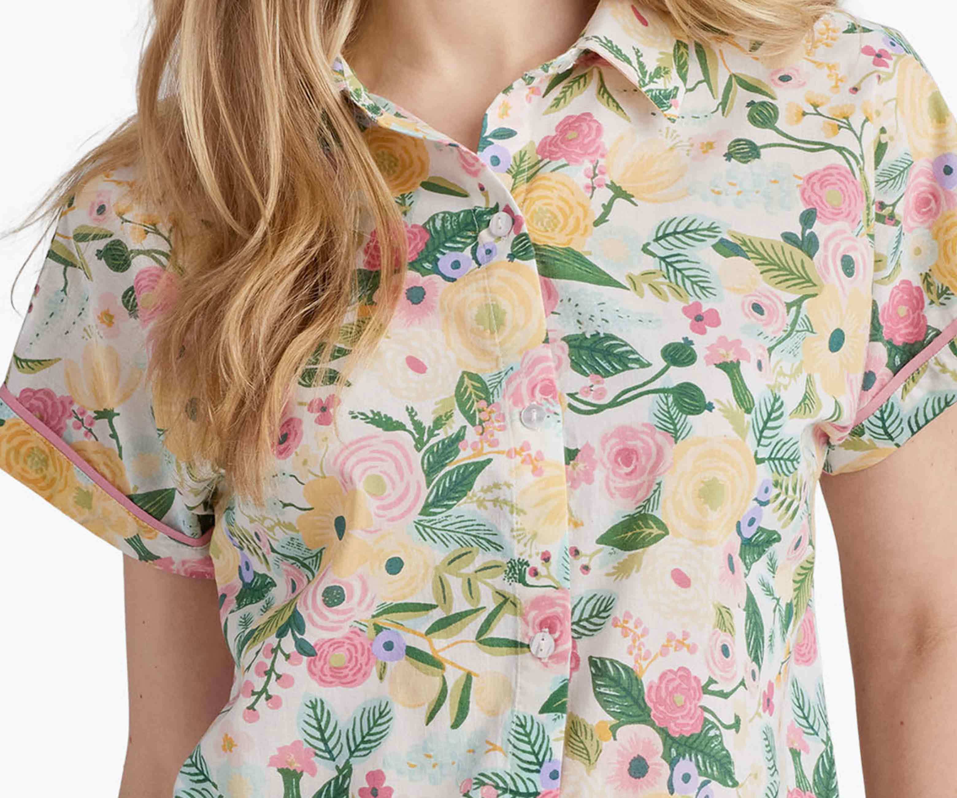 Voile Button Front Short Set - Garden Party - Image 3