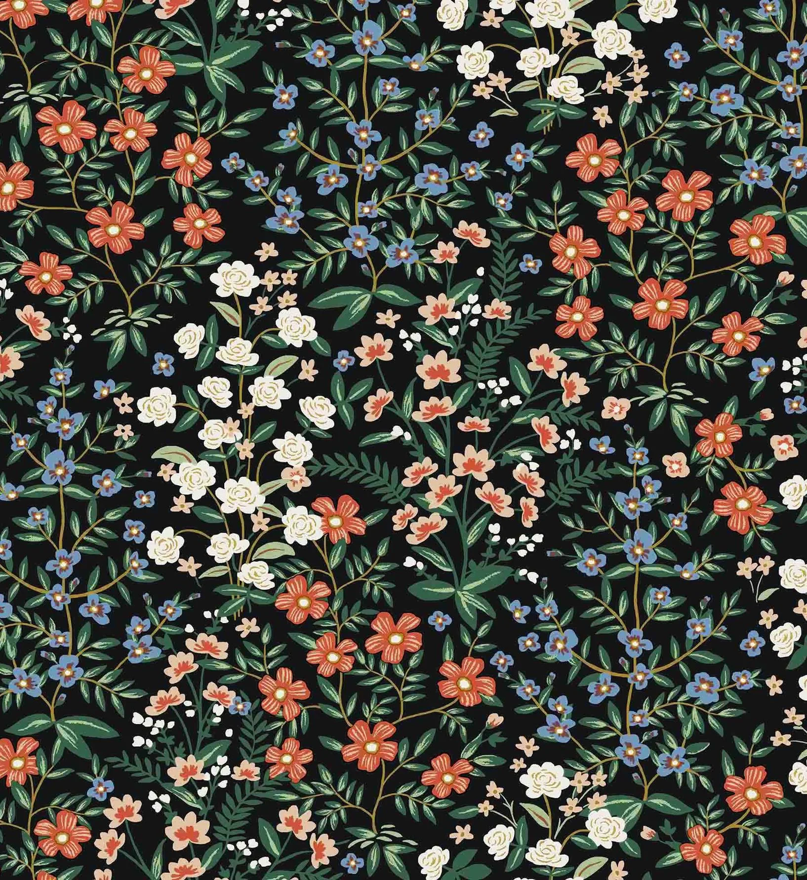 Wildwood Garden Wallpaper - Black - Image 3