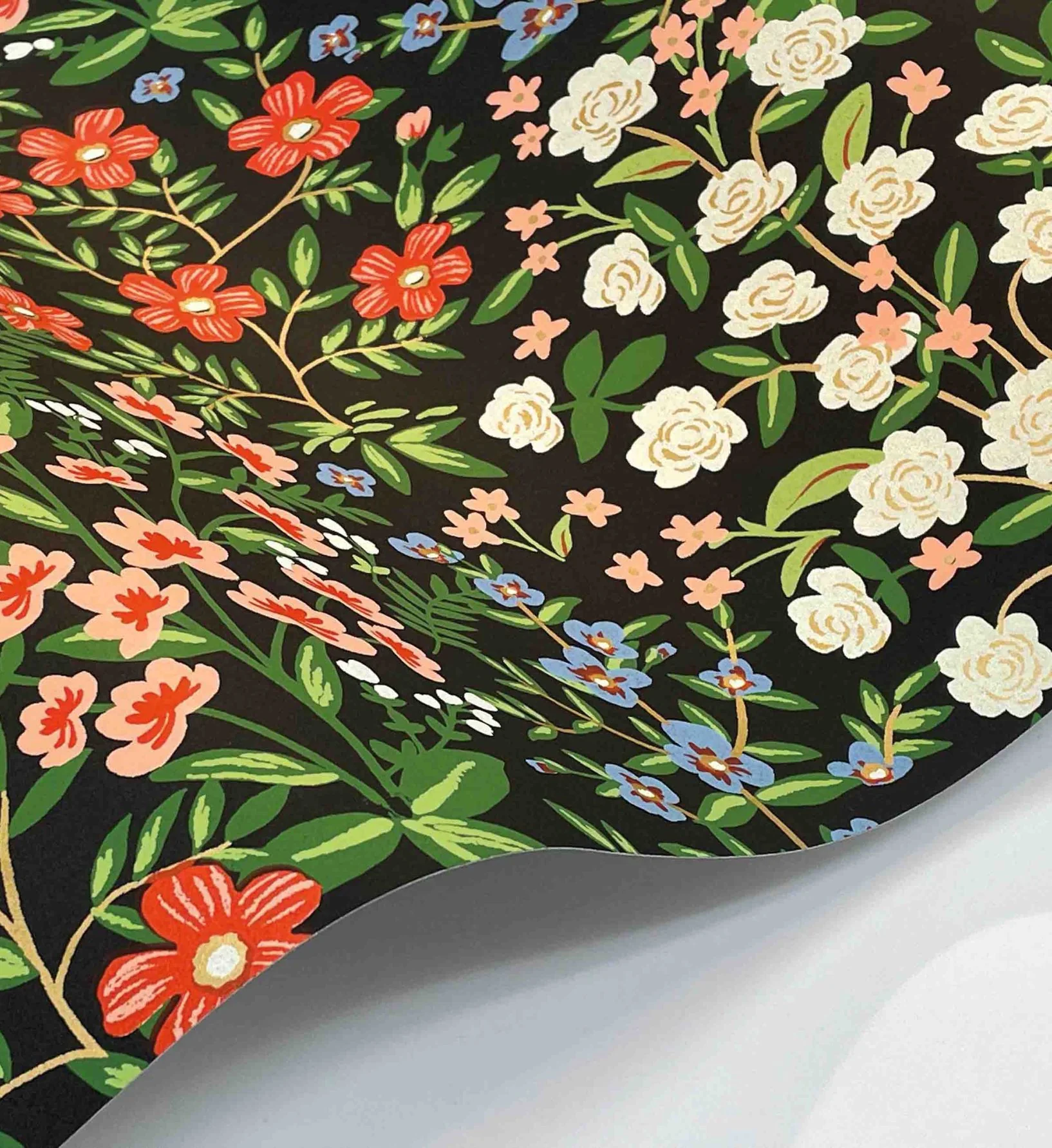 Wildwood Garden Wallpaper - Black - Image 4