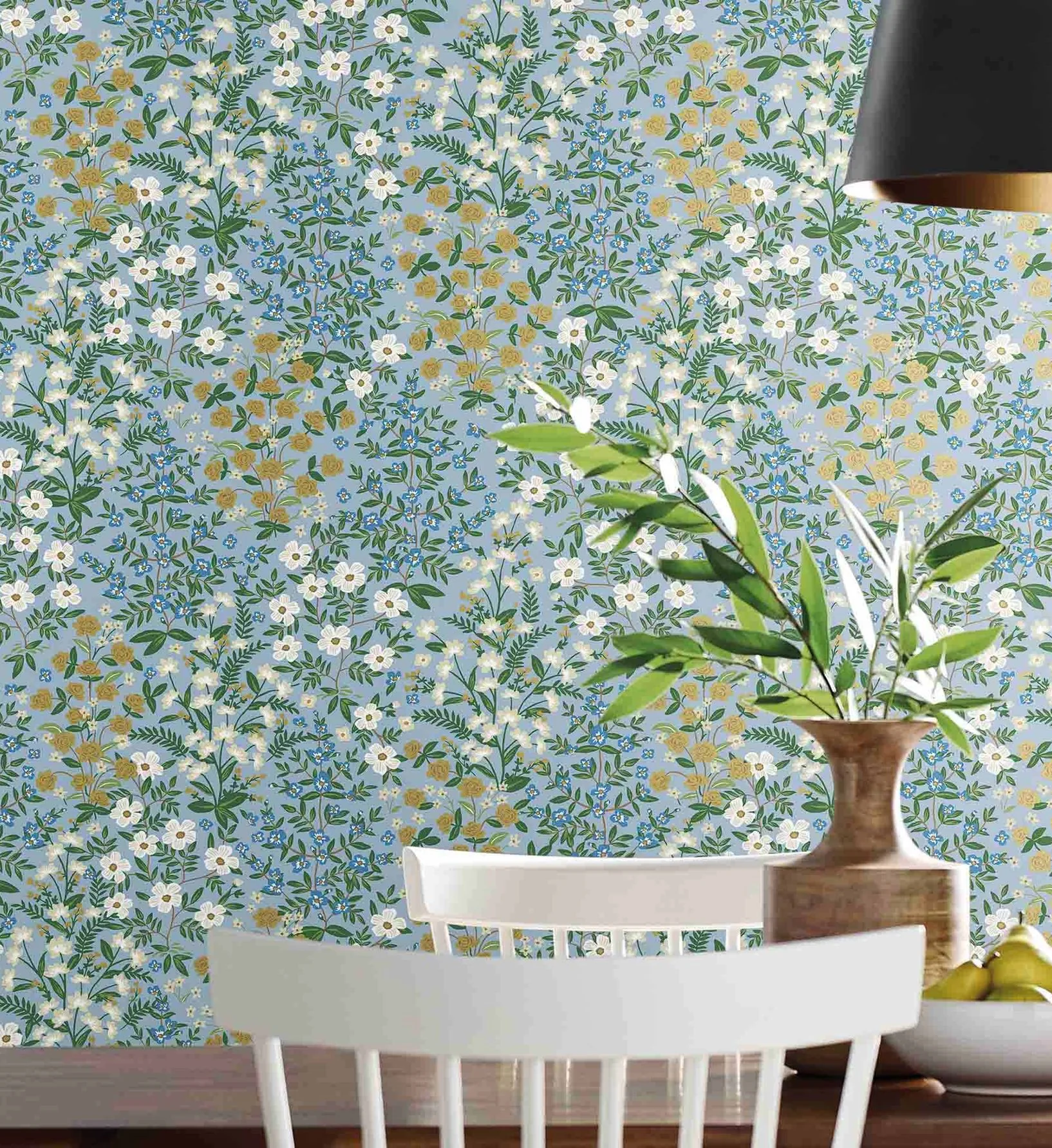 Wildwood Garden Wallpaper - Blue - Image 2