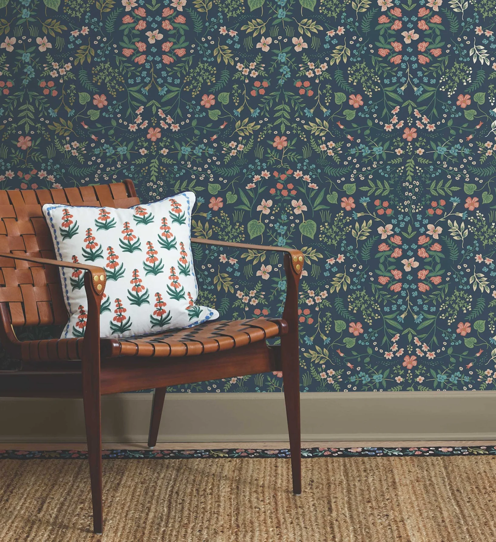 Wildwood Peel & Stick Wallpaper - Navy - Image 2