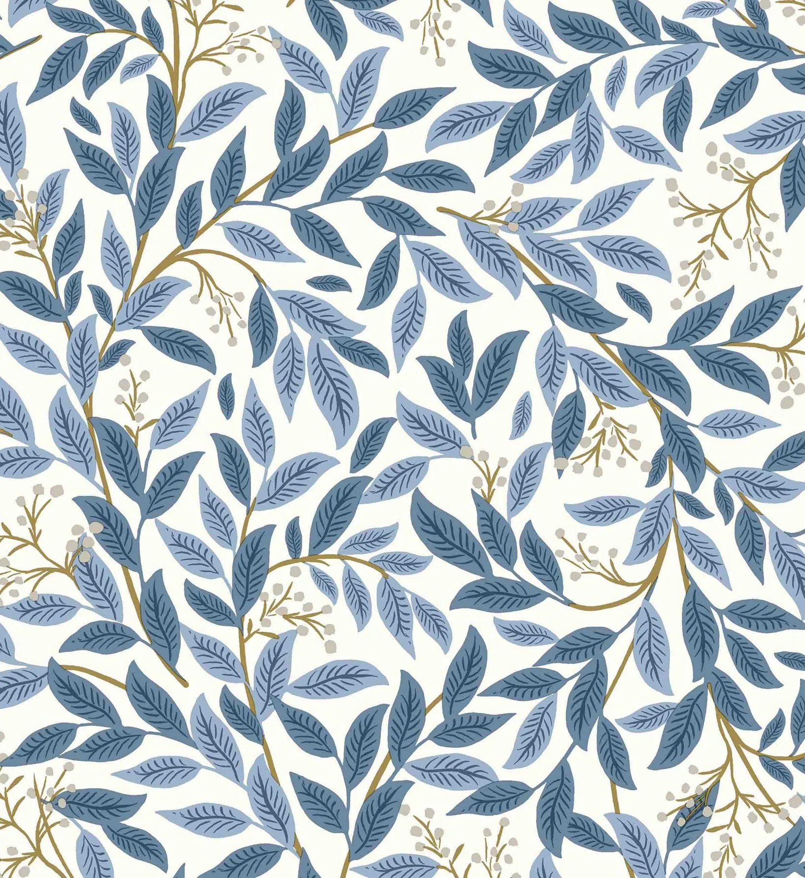 Willowberry Peel & Stick Wallpaper - Blue & White - Image 3