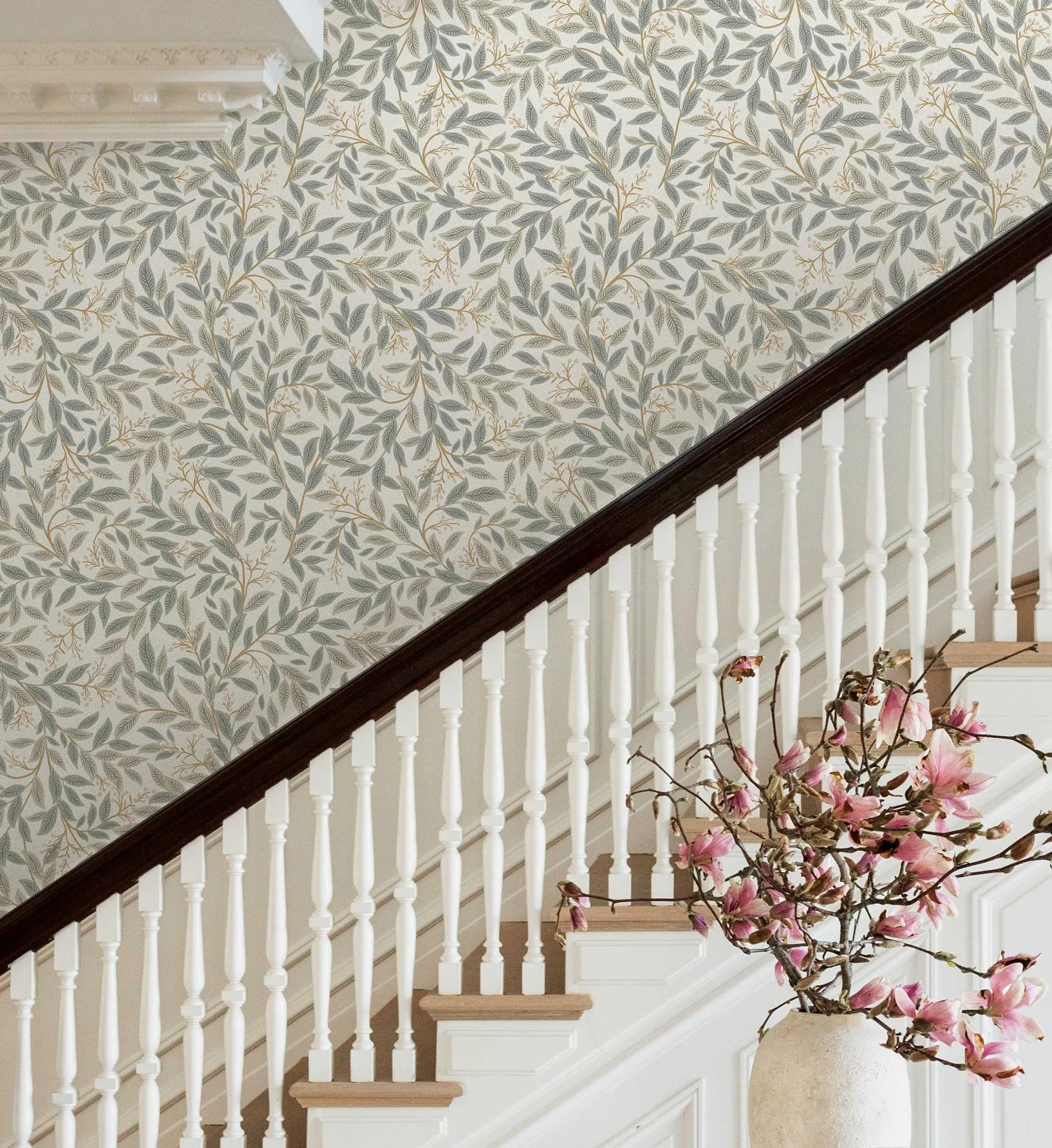 Willowberry Wallpaper - Linen & White - Image 2