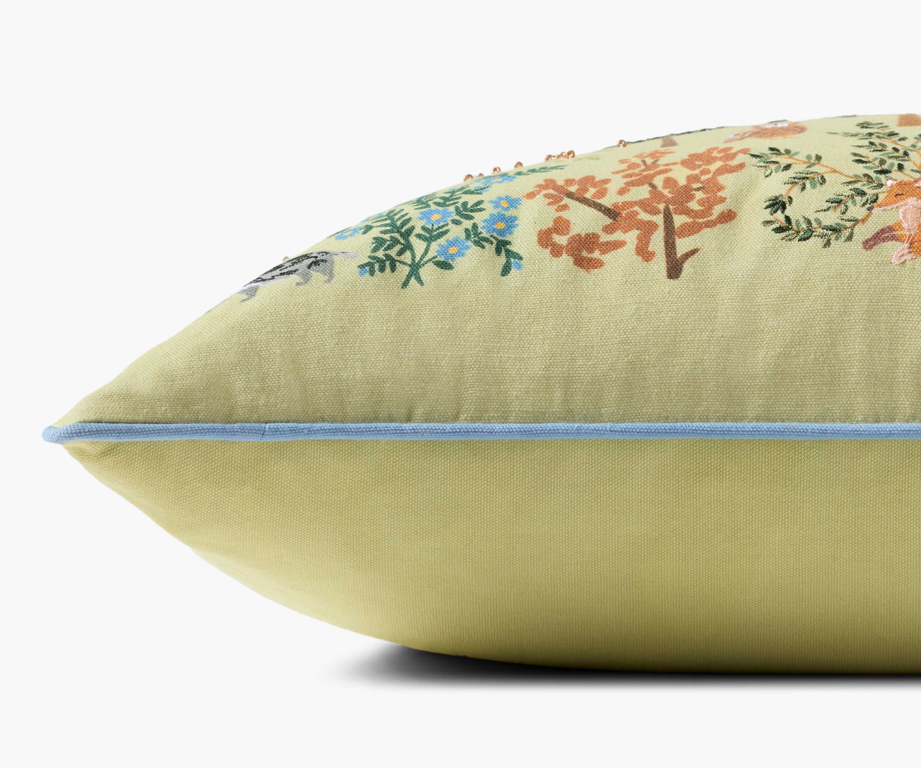 Woodland Forest Embroidered Pillow - Pistachio - Image 3