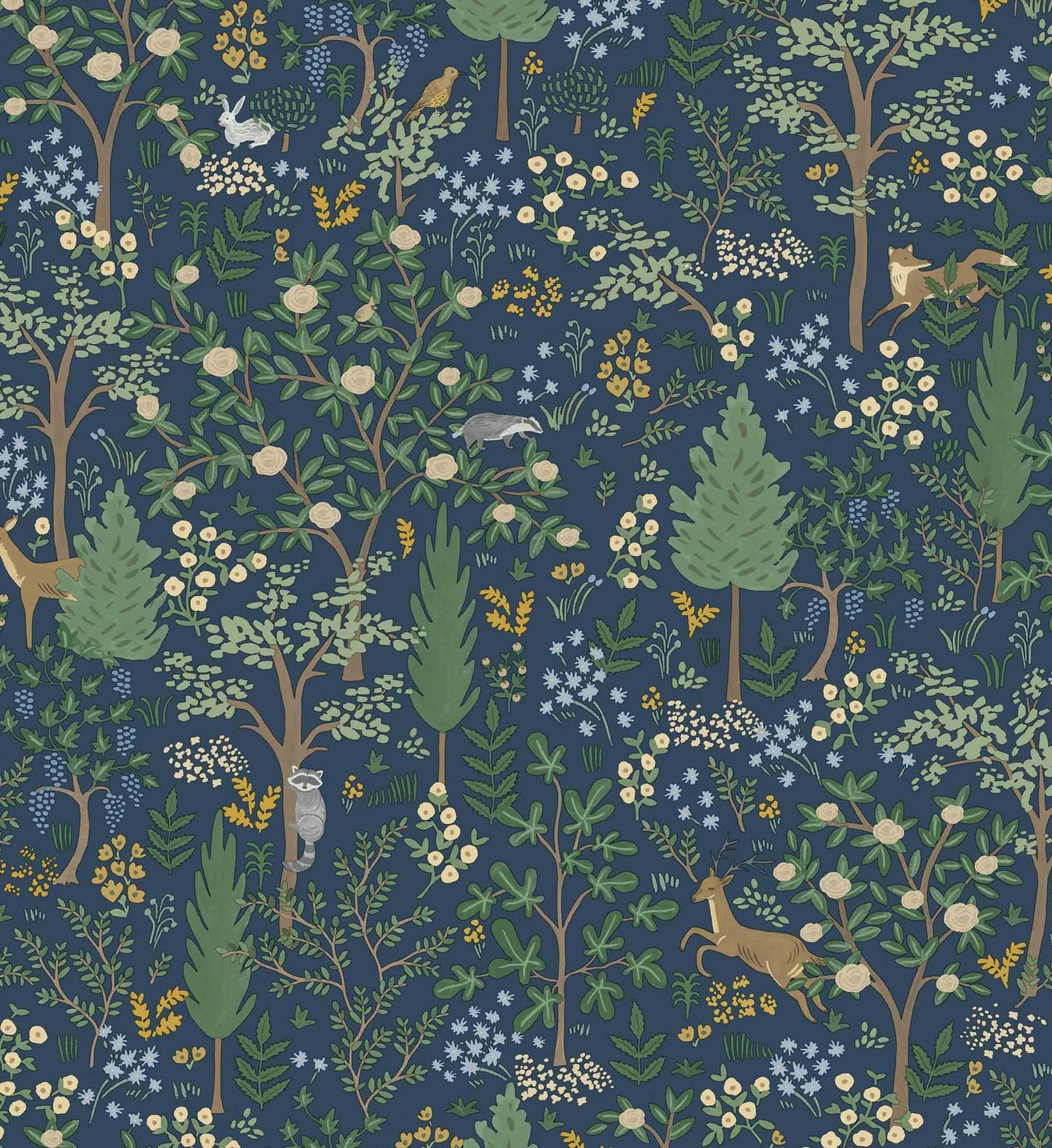 Woodland Peel & Stick Wallpaper - Navy - Image 3